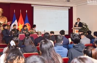 Tiến sĩ, bác sĩ Võ Toàn Trung phát biểu tại cuộc tọa đàm "Vai trò của trí thức tại Pháp đóng góp cho phát triển khoa học công nghệ của Việt Nam trong thời kỳ mới", tổ chức ngày 30/11/2024 tại thủ đô Paris (Cộng hòa Pháp) nhằm hưởng ứng lời kêu gọi của Tổng Bí thư Tô Lâm, đưa dân tộc Việt Nam bước vào "kỷ nguyên vươn mình".