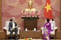 Phó Chủ tịch Quốc hội Nguyễn Thị Thanh tiếp Chủ tịch kiêm Tổng Giám đốc Tập đoàn Điện lực Hàn Quốc Kim Dong Cheol.