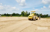 Đơn vị thi công thi công Dự án cao tốc bắc-nam đoạn qua địa bàn huyện Vĩnh Thuận.