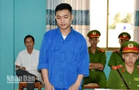 Bị cáo Lâm Cẩm Mừng tại phiên tòa sơ thẩm, sáng 14/8.