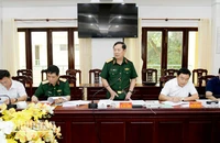 Đoàn Kiểm tra số 1924 của Bộ Chính trị, Ban Bí thư làm việc với Ban Thường vụ Đảng ủy Quân sự tỉnh Kiên Giang. (Ảnh: PHƯƠNG VŨ).