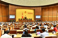 Quang cảnh phiên chất vấn và trả lời chất vấn tại Kỳ họp thứ 5, Quốc hội khóa XV sáng 6/6 tại Hội trường Diên Hồng.
