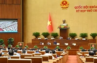 Quốc hội làm việc tại hội trường. (Ảnh: THỦY NGUYÊN)