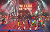 Quang cảnh lễ khai mạc Giải Taekwondo Cảnh sát Châu Á mở rộng năm 2024.
