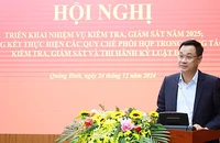Bí thư Tỉnh ủy Quảng Bình Lê Ngọc Quang phát biểu kết luận hội nghị. (Ảnh: baoquangbinh.vn)