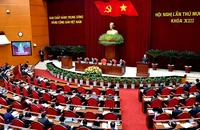 Hội nghị lần thứ 11 Ban Chấp hành Trung ương Đảng khóa XIII. (Ảnh: ĐĂNG KHOA)