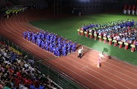 Diễu hành tại Lễ khai mạc Hội khỏe Phù Đổng toàn quốc lần thứ X.