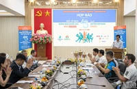 Quang cảnh buổi họp báo. (Ảnh: SƠN TÙNG)