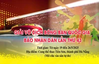 [Infographic] Lịch thi đấu Giải vô địch bóng bàn quốc gia Báo Nhân Dân lần thứ 43