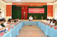 Kiểm tra kết quả thực hiện Đề án “Tuyên truyền, phổ biến Luật Cảnh sát biển Việt Nam giai đoạn 2019-2023” tại phường Ninh Hải, thị xã Ninh Hòa, (Ảnh NGỌC HÒA)