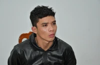 Đối tượng Nguyễn Thành Thông tại cơ quan công an.