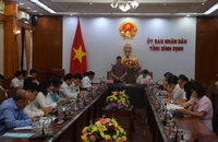 Quang cảnh buổi làm việc của Đoàn công tác Thanh tra Chính phủ tại tỉnh Bình Định.