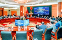 Quang cảnh hội thảo "Thúc đẩy phát triển kinh tế số tại thành phố Hải Phòng" ngày 28/2.