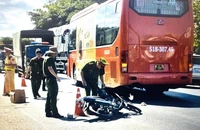Hiện trường vụ tai nạn.