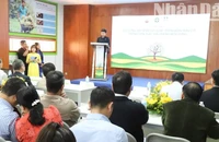 Quang cảnh Lễ khởi động Dự án xây dựng mô hình sử dụng phân bón hữu cơ trong sản xuất sầu riêng bền vững tại tỉnh Đắk Lắk.