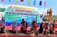 Lãnh đạo tỉnh Đắk Lắk và thành phố Buôn Ma Thuột động thổ khởi công Hồ thủy lợi Ea Tam.