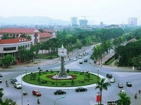 Một góc của khu đô thị trung tâm mới thị trấn Nam Đàn, huyện Nam Đàn, tỉnh Nghệ An.