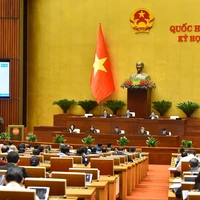 Tổng Thanh tra Chính phủ Đoàn Hồng Phong trình bày Báo cáo về công tác phòng chống tham nhũng năm 2024 vào sáng 26/11. (Ảnh: THỦY NGUYÊN)