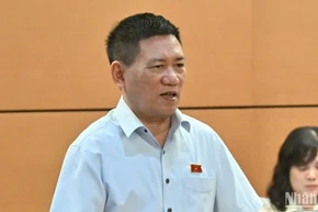 Phó Thủ tướng Chính phủ Hồ Đức Phớc phát biểu tại phiên thảo luận tổ. (Ảnh: THỦY NGUYÊN) 