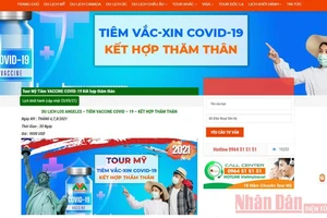 Một quảng cáo tour tiêm vaccine Covid-19 tại Mỹ kết hợp thăm thân nhân được doanh nghiệp lữ hành ở TP Hồ Chí Minh chào bán (Ảnh: N.T)