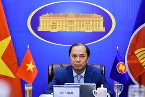 Thứ trưởng Ngoại giao Nguyễn Quốc Dũng, Trưởng SOM ASEAN của Việt Nam, đã dẫn đầu đoàn Việt Nam tham dự cuộc họp. Ảnh: Bộ Ngoại giao