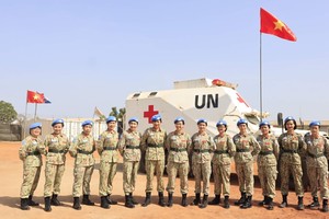 Nữ quân nhân Việt Nam tham gia vào lực lượng gìn giữ hòa bình Liên hợp quốc.