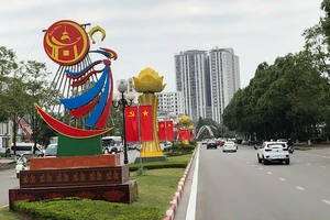 Một góc đường phố tại thành phố Bắc Ninh.