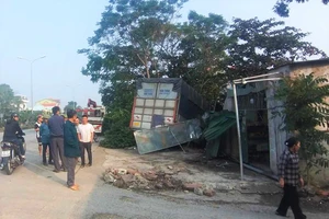 Hiện trường vụ tai nạn. (Ảnh: D.N)