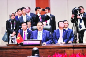 Thủ tướng Phạm Minh Chính phát biểu tai Hội nghị cấp cao ASEAN lần thứ 43. Ảnh | DƯƠNG GIANG 