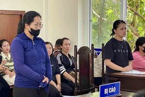 Bị cáo Chu Uyển Vân tại phiên xử. (Ảnh: TTXVN)
