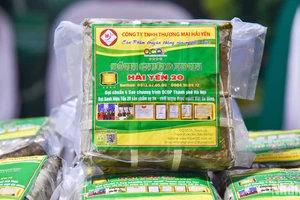 Bánh chưng xanh Hải Yến, Sóc Sơn, Hà Nội, sản phẩm OCOP 4 sao. (Ảnh: NHẬT QUANG)
