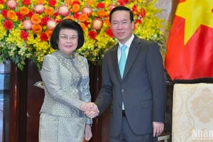 [Ảnh] Chủ tịch nước Võ Văn Thưởng tiếp Chủ tịch Quốc hội Campuchia Samdech Khuon Sudary