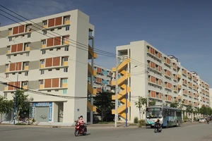 Khu nhà ở xã hội Becamex Định Hòa tại thành phố Thủ Dầu Một, tỉnh Bình Dương do Tổng công ty Becamex IDC đầu tư. (Ảnh TRỊNH BÌNH)