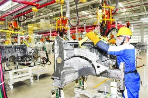 Lắp ráp và sản xuất ô-tô tại Nhà máy Hyundai Thành Công 2, thuộc Tập đoàn Thành Công (TC Group). (Ảnh AN TRẦN)