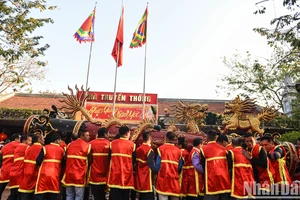 Hội làng Đồng Kỵ (Từ Sơn- Bắc Ninh) với điểm nhấn là lễ rước pháo đã được công nhận là Di sản văn hóa phi vật thể quốc gia từ năm 2016. Ảnh: AN TRÂN.