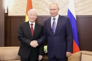 Tổng Bí thư Nguyễn Phú Trọng và Tổng thống Nga Vladimir Putin. Ảnh: TTXVN