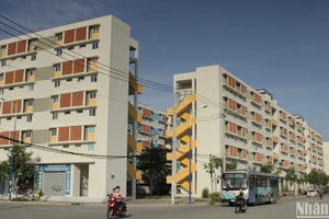 Một góc khu nhà ở xã hội do Tổng Công ty Becamex IDC đầu tư ở thành phố Thủ Dầu Một, tỉnh Bình Dương.