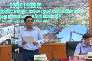 Thứ trưởng Nông nghiệp và Phát triển nông thôn Nguyễn Quốc Trị phát biểu chỉ đạo tại cuộc họp.