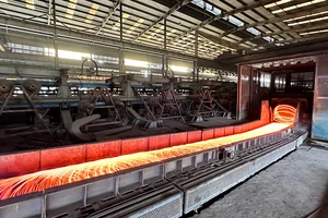 Dây chuyền sản xuất thép tại Công ty CP Gang thép Thái Nguyên. (Ảnh: MINH DŨNG)