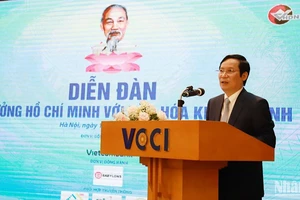 Chủ tịch VCCI Phạm Tấn Công phát biểu tại Diễn đàn “Tư tưởng Hồ Chí Minh với văn hóa kinh doanh”.