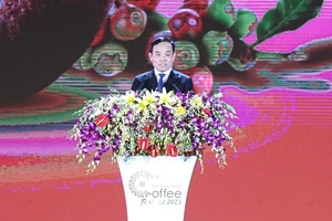 Phó Thủ tướng Chính phủ Trần Lưu Quang phát biểu tại lễ khai mạc Lễ hội Cà-phê Buôn Ma Thuột lần thứ 8 năm 2023.