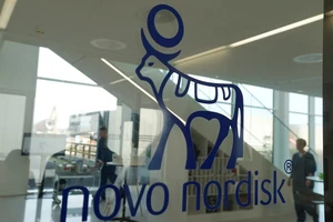 Logo của hãng dược phẩm Novo Nordisk ở Hillerod, Đan Mạch.