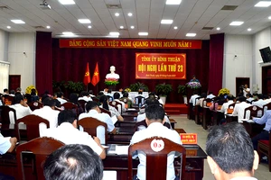 Toàn cảnh Hội nghị lần thứ 23 Ban Chấp hành Đảng bộ tỉnh Bình Thuận (khóa 13).