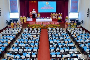 Toàn cảnh Đại hội Công đoàn tỉnh Bình Thuận lần thứ 11, nhiệm kỳ 2023-2028. 