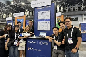 Start-up Việt tham gia Triển lãm công nghệ InnovFest x Asia 2024 tại Singapore. (Ảnh KỲ DUYÊN)