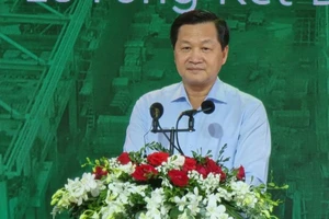 Phó Thủ tướng Lê Minh Khái phát biểu ý kiến tại buổi lễ.