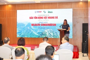 Phó Giám đốc USAID Việt Nam Debra Mosel phát biểu tại sự kiện.