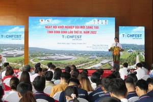 Các đại biểu tham dự Khai mạc Ngày hội khởi nghiệp, đổi mới sáng tạo tỉnh Bình Định lần thứ III năm 2022.