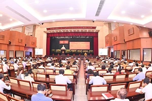 Thành ủy Thành phố Hồ Chí Minh tổ chức Hội nghị học tập, quán triệt, triển khai chuyên đề năm 2024. (Ảnh: Quốc Thanh)