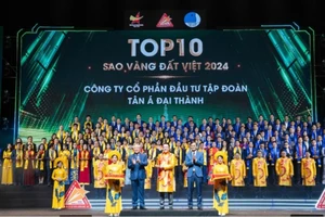 Tân Á Đại Thành được vinh danh tốp 10 Sao vàng đất Việt 2024 trong số 200 doanh nghiệp tiêu biểu của cả nước.